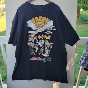 Men's Green Day Black Dookie Album T-Shirt‎ 3XL Crew Cotton 90s Pop Punk Music